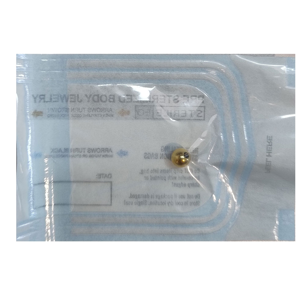 STERILIZED 24K GOLD PVD TITANIUM 5MM BALLS  (10PC/PACK)