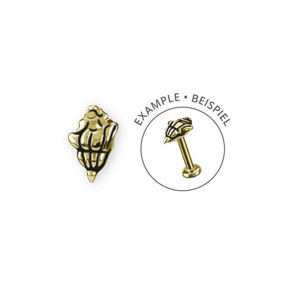 24K GOLD PVD SS316L INTERNAL MICRO CONCH ATTACHMENT