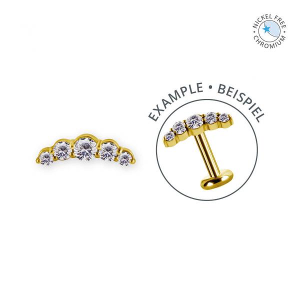 18K GOLD PVD CoCr NF THREADLESS ATTACHMENT SET W. PREMIUM ZIRCONIA