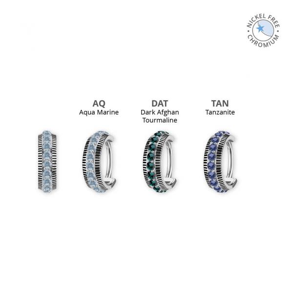 CoCr NF HINGED SEGMENT RING SET W. PREMIUM NANO GEMS