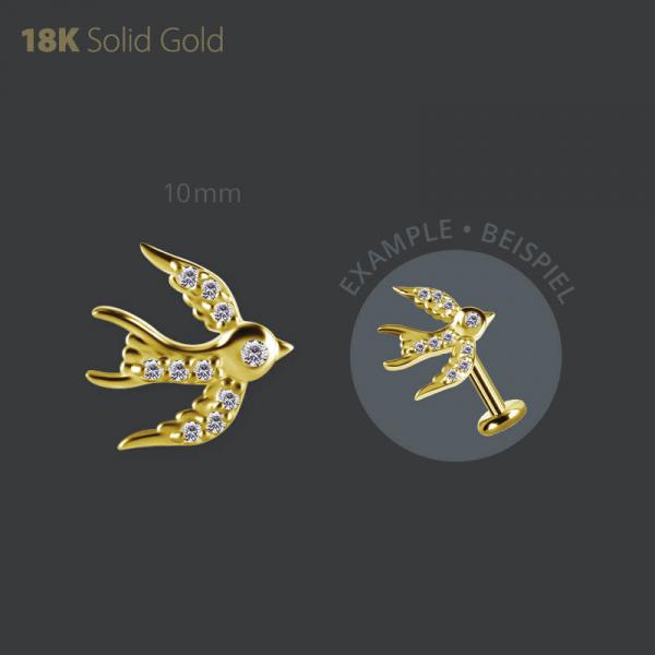 18K GOLD INTERNAL MICRO ATTACHMENT SET WITH PREMIUM ZIRCONIA