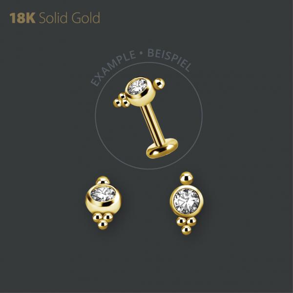 18K GOLD INTERNAL MICRO ATTACHMENT SET W. PREMIUM ZIRCONIA