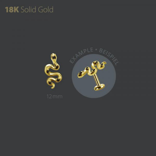 18K GOLD INTERNAL SNAKE MICRO ATTACHMENT SET WITH BLACK SPINEL
