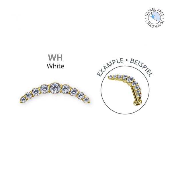 18K GOLD PVD CoCr NF INTERNAL MICRO CRESCENT ATTACHMENT SET W. PREMIUM ZIRCONIA