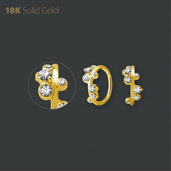18K GOLD HINGED RING SET W. PREMIUM ZIRCONIA