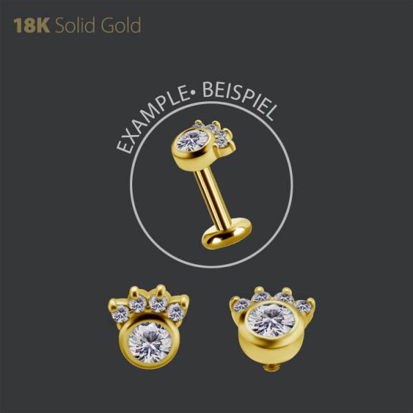 18K GOLD INTERNAL MICRO ATTACHMENT SET W. PREMIUM ZIRCONIA