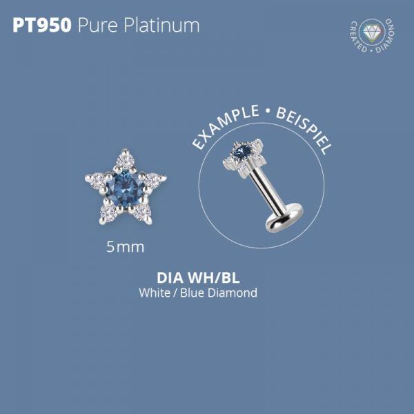PLATINUM 950 INTERNAL ATTACHMENT SET W. CREATED DIAMONDS