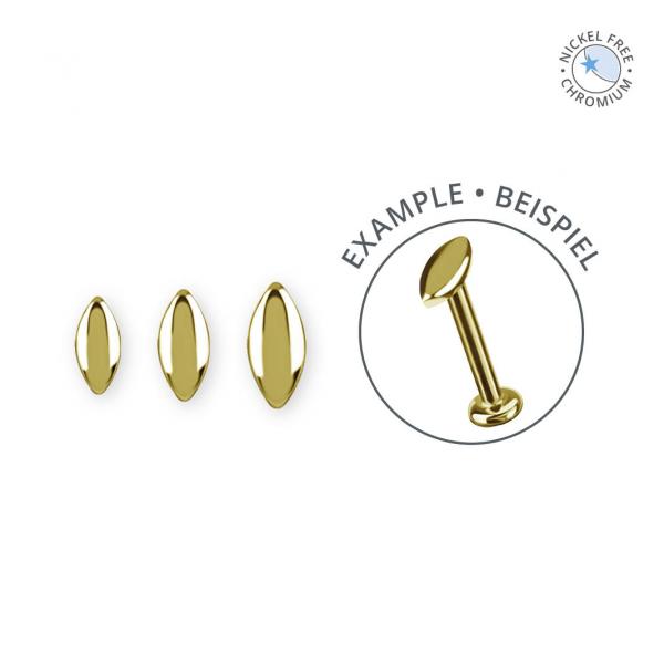 18K GOLD PVD CoCr NF THREADLESS MARQUISE ATTACHMENT